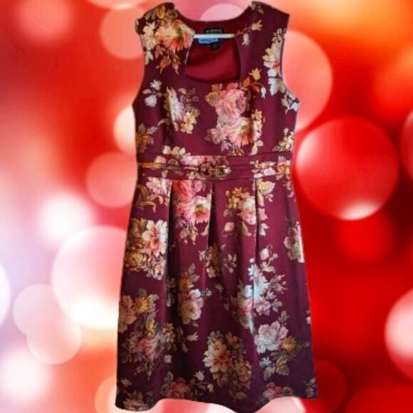 Enfocus  10 lined, square neck, fit & flare stretch sleeveless. Fall/winter - Picture 1 of 3